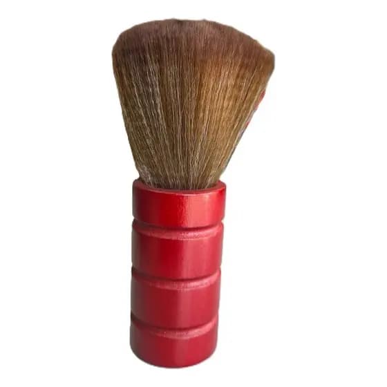 Espanador Cabelo Pescoço Profissional Cabo Madeira Barbearia