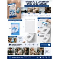Kit 50 Protetor Assento Vaso Sanitário Descartável Plástico, Cuidado e Higiene