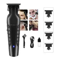 Maquina acabamento Kemei Km-2299   Preto 127/220v -Profissional Cabelo e Barba Recarregavel USB