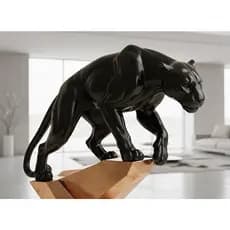 Decoração casa Pantera brilho escultura estátua estatueta decorativa luxo personalizada BGG0070