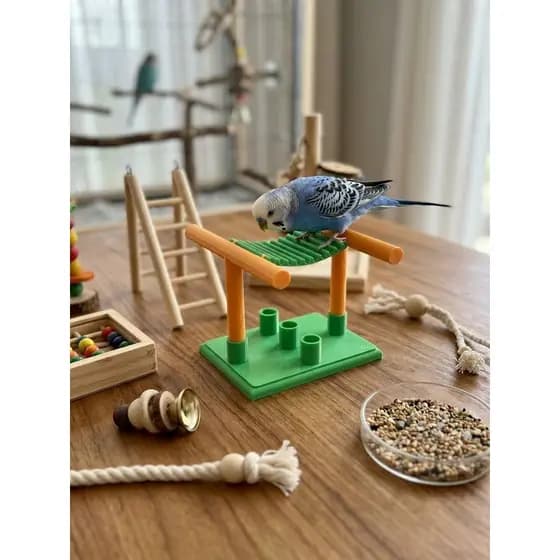 Parque Interativo Brinquedo Educativo para Aves, Papagaio, Periquitos, Calopsitas BGG0183