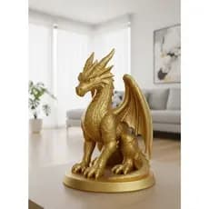 Decoração sala dragão gótico com asas escultura estátua colecionável decorativo premium luxo BGG0091