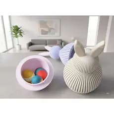 Decoração casa coelhinho da pascoa brinquedo coelho porta ovo de páscoa moderno minimalista BGG0133