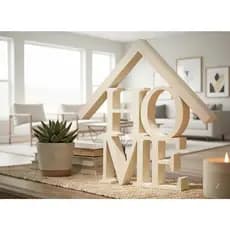 Decoração de casa escultura decorativa HOME moderno quadro parede letreiro adorno decorativo BGG0023