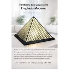 Luminária pirâmide Louvre - Egito - Linha luxo personalizada - BGG0189