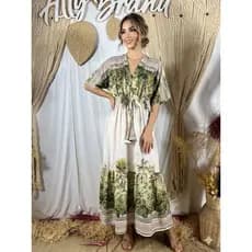 Vestido Midi Feminino Manga Morcego Detalhe em Amarração na cintura Lastex na Cintura Casual Elegante Crepinho