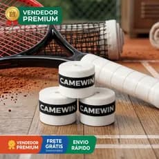 Kit 10 Overgrip Para Raquete Beach Tennis Tênis Grips Cor Branco Padel Antiderrapante Esporte