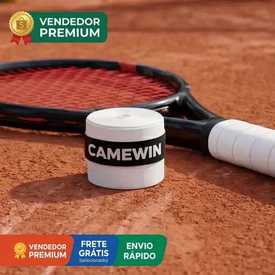 Kit 60 Overgrip Fita Raquete Beach Tennis Tênis Grips Branco Antiderrapante Profissional Macio