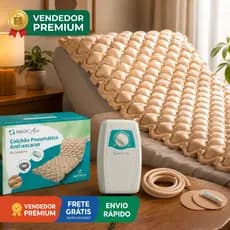 Colchão Pneumático Hospitalar Anti Escaras Medic Plus 130kg Bege 110V Macio Casca de Ovo Hospitalar