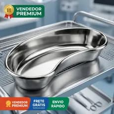 Cuba Rim Aço Inox 26x12cm Fortinox Autoclavável Inoxidável Bandeja Resistente Higiênica Consultório