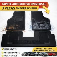 Tapete de carro Corsa Classic 2003 a 2015 LS Advantage Premium Borracha Preta Traseiro Inteiriço