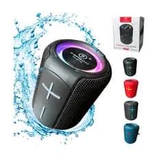 Caixa de som compacta RGB 50W com IPX6, Bluetooth 5.4, USB TF FM e TWS, produto Wassay