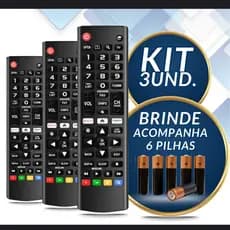 Kit Controle Remoto Compatível para LG Smart Tv 4k Universal LG
