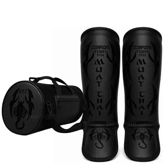 Kit Muay Thai Boxe Kickboxing Caneleira e Bolsa Transversal