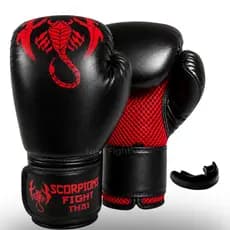 Kit Luva Boxe Muay Thai Kinboxing + Protetor Bucal