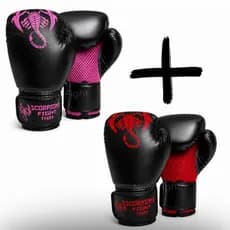 Dois Pares de Luvas De Boxe Muay Thai, Kickboxing, Treino Sparring Atacado