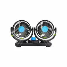 Ventilador Automotivo Duplo 12V Ajustável Para Carro Van Caminhão Alto Fluxo Silencioso 2 Velocidades Universal