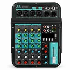 Mesa De Som Profissional 6 Canais Bluetooth Bivolt USB ON-MX02 Para DJ Igreja Eventos Live Karaokê E Estúdio