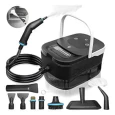 Limpador a Vapor Portátil 1500W Alta Pressão 4 Bar Limpeza Pesada com 6 Níveis Tanque 1,25L Casa Carro Sofá