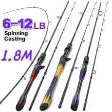 Sougayilang Vara De Pesca De Fibra De Carbono , 1.8M , 2 Seções , Giratória/Fundição Para Ao Ar Livre , Arrasto Máximo 6