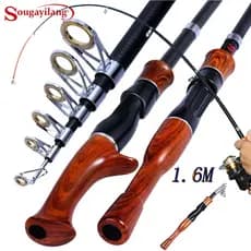 Vara De Pesca De Fibra De Carbono Sougayilang De 5 Pés , Tipo M , 6-15 LB