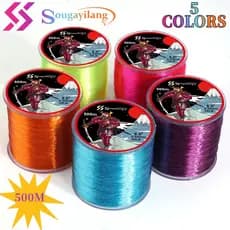Linha De Pesca De Fluorocarbono Sougayilang Treple 500M 7-38LB Nylon Linhas De Superfortes