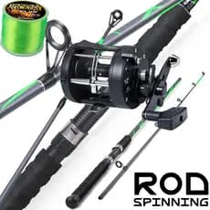 Sougayilang Carretel De Pesca Sólido De 2.1 M Com Conjunto Completo Da Série 3000/4000 Para Água Salgada 30KG