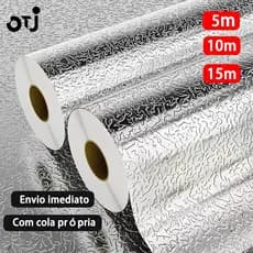 5/10/15 Metros Papel De Alumínio Rolo Adesivo Prova Da Agua Para Cozinha Adesivo Impermeável Protetor Fogão Armário