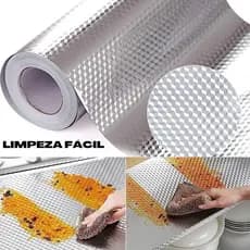 5/10/15 Metros Rolo Papel Adesivo De Alumínio 3D Impermeável Proteção Para Parede Moveis Cozinha Fogão top