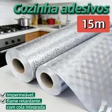 5/10/15 Metros Papel De Alumínio Rolo Adesivo Prova Da Agua Para Cozinha Adesivo Impermeável Protetor Fogão Armário