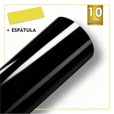 Adesivo para Geladeira 5 metros Vinil Preto Branco Envelopamento De Móveis e Decoração + Espátula e Estilete