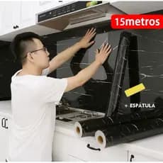 Adesivos de cozinha Resistente a Agua/Óleo/Fogo/Alta Temperatura - Usável em fogão/armário/porta Inovação com Filme