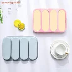 [serendipiahb] Forma De Pão Para Cachorro-Quente , De Silicone , Molde Antiaderente 4 Xícaras , Formas , Mini Baguete Cr