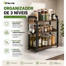 Drelife Suporte para Temperos de Bancada  Organizador Multifuncional para Frascos
