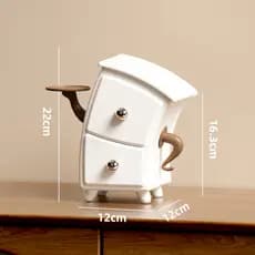 Mini Desktop Organizer Creative Small Items Storage Box Cartoon Design Double Layer Drawer