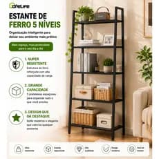 Drelife Estante de Chão em Ferro para Quarto Sala Varanda Organizador de Cosméticos e Prateleira de Cozinha