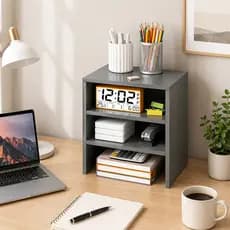 Drelife Estante De Mesa Multifuncional – Múltiplas Camadas Para Organização De Documentos E Livros