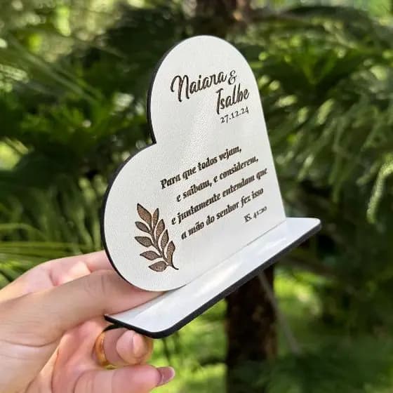 20 lembrancinhas lembrança de casamento personalizado mdf  centro mesa