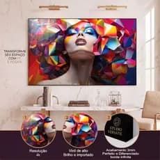 Quadro Decorativo Grande Luxo Mulher Colorido Abstrato Peça Única