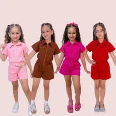 Macaquinho Infantil Feminino com detalhe em ziper infantil menina rosa pink bebe marrom