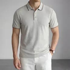 Camisa Polo Masculina Estampada Qualidade Premium Tecido Leve Confortável Respirável para Dia a Dia eTrabalho Casual
