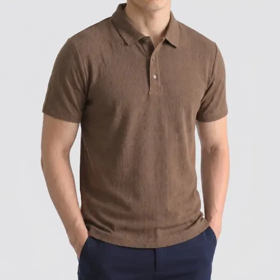 Polo Masculina Texturizada | Moda Legal Homem | Encorpada Inverno Elegante Negócios