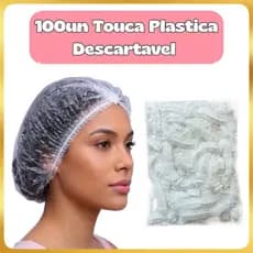 Kit Touca PLASTICA Santa Clara Descartável Amaciamento/Banho Salão de Beleza Spa Estética Clinica 50UN/100UN/200UN
