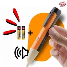 Caneta Detector de Tensão Sem Contato Alarme Sonoro e LED (Dual Alert) para Eletricista