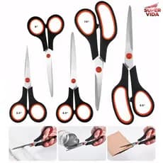 Kit de Tesouras 5 Peças Luatek LWJ-109 5.5 a 8.5" para Casa, Escritório e Costura