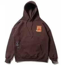 Novos Produtos de Travis Scott Cactus Jack X McDonald's Moletom Casais Moda Streetwear [M-XXL]
