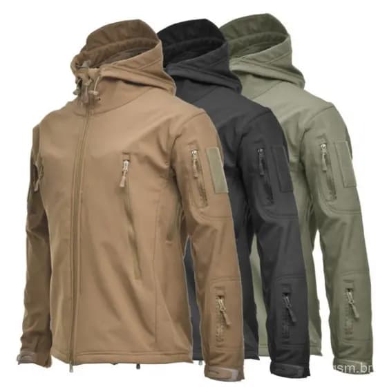 Jaqueta de Inverno Plus Size para Homens, Camuflada, Estilo Tubarão, Tática Militar, Soft Shell, Cargo, Corta-Vento Quen