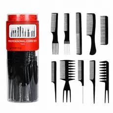 kit 10 pentes de Corte Cabelereiro Barbeiro Profissional