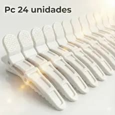 Kit Clips Presilha Jacaré Profissional p/ Cabelo - Separador de Mechas Crocodilo - 6, 12 ou 24 Unidades