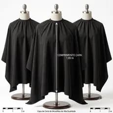 Kit 2 / 4 / 6 Capas Para Salão Barbeiro Em Cetim ou Microfibra Premium Com Zíper - não gruda cabelo